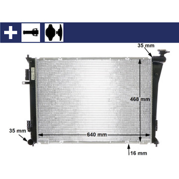 Chladič, chlazení motoru MAHLE ORIGINAL CR 846 000S