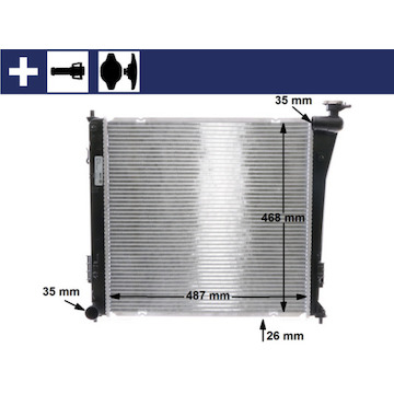 Chladič, chlazení motoru MAHLE ORIGINAL CR 848 000S