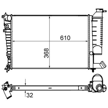 Chladič, chlazení motoru MAHLE ORIGINAL CR 849 000S