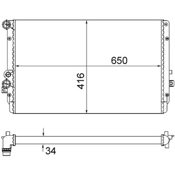 Chladič, chlazení motoru MAHLE ORIGINAL CR 854 001S