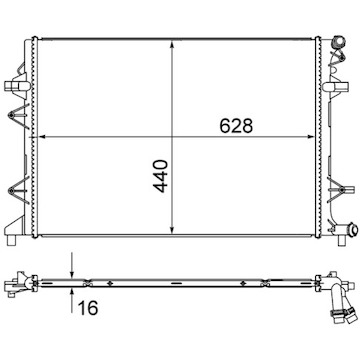 Chladič, chlazení motoru MAHLE ORIGINAL CR 855 000S