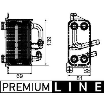 Chladič oleje, automatická převodovka MAHLE ORIGINAL CLC 66 000P