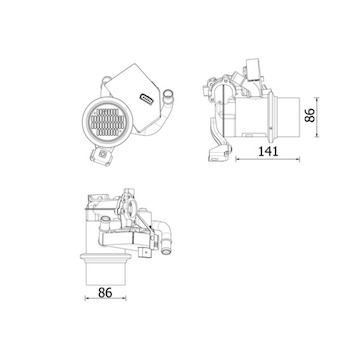 Chladič, recirkulace spalin MAHLE ORIGINAL CE 14 000P