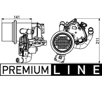 Chladič, recirkulace spalin MAHLE ORIGINAL CE 15 000P