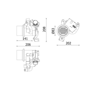 Chladič, recirkulace spalin MAHLE ORIGINAL CE 39 000P