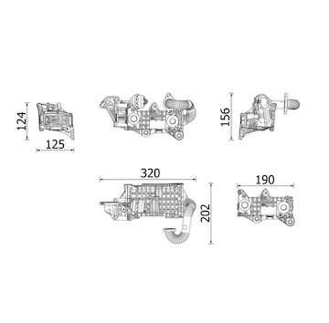 Chladič, recirkulace spalin MAHLE ORIGINAL CE 43 000P