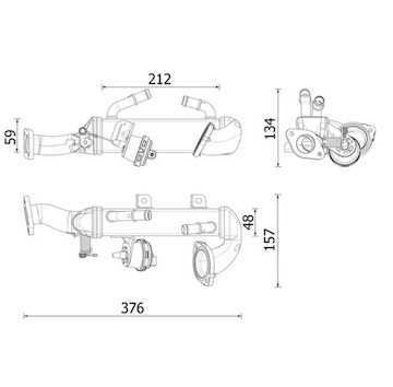 Chladič, recirkulace spalin MAHLE ORIGINAL CE 47 000P