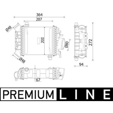 Chladič turba MAHLE ORIGINAL CI 547 000P