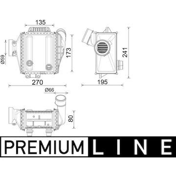 Chladič turba MAHLE ORIGINAL CI 639 000P