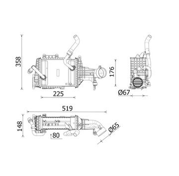 Chladič turba MAHLE ORIGINAL CI 665 000P