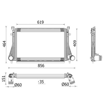 Chladič turba MAHLE ORIGINAL CI 667 000P