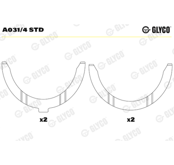 Distanční kotouč, kliková hřídel GLYCO A031/4 STD