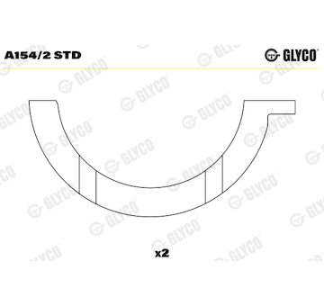 Distanční kotouč, kliková hřídel GLYCO A154/2 STD