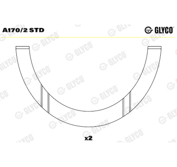 Distanční kotouč, kliková hřídel GLYCO A170/2 STD