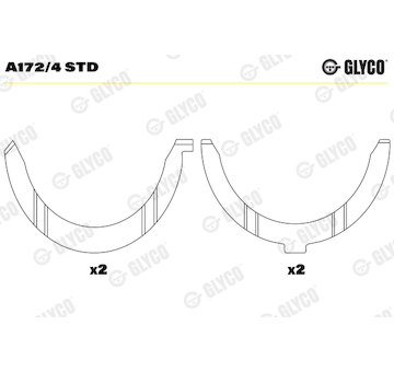 Distanční kotouč, kliková hřídel GLYCO A172/4 STD