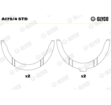 Distanční kotouč, kliková hřídel GLYCO A175/4 STD