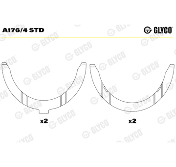 Distanční kotouč, kliková hřídel GLYCO A176/4 STD