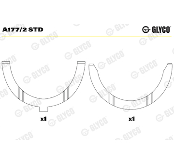 Distanční kotouč, kliková hřídel GLYCO A177/2 STD