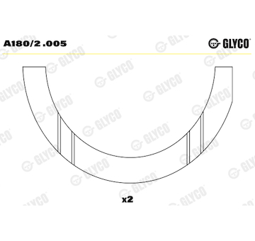 Distanční kotouč, kliková hřídel GLYCO A180/2 .005