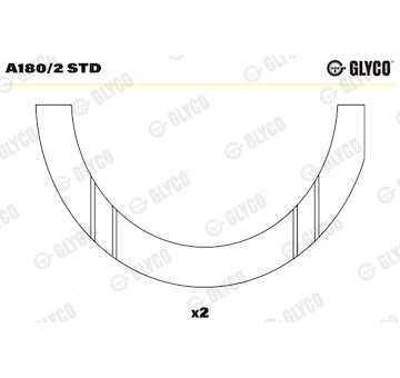 Distanční kotouč, kliková hřídel GLYCO A180/2 STD