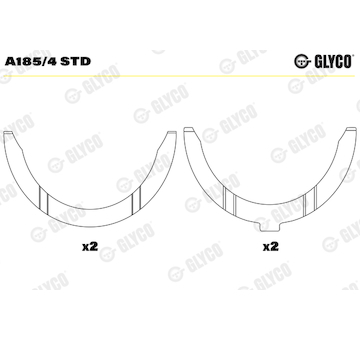 Distanční kotouč, kliková hřídel GLYCO A185/4 STD