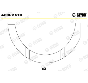 Distanční kotouč, kliková hřídel GLYCO A190/2 STD