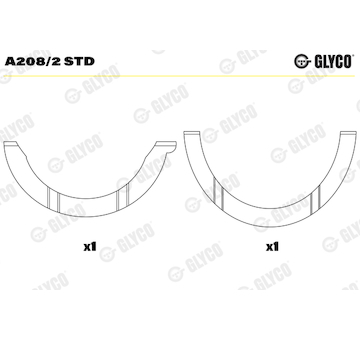 Distanční kotouč, kliková hřídel GLYCO A208/2 STD