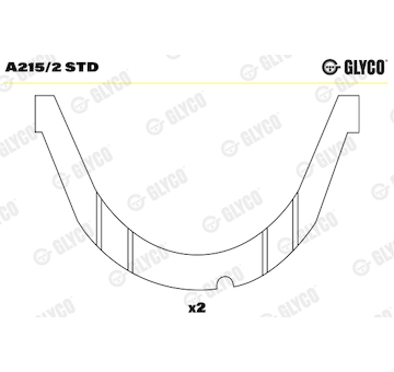 Distanční kotouč, kliková hřídel GLYCO A215/2 STD