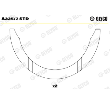 Distanční kotouč, kliková hřídel GLYCO A225/2 STD