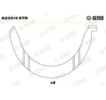 Distanční kotouč, kliková hřídel GLYCO A232/4 STD