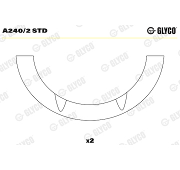 Distanční kotouč, kliková hřídel GLYCO A240/2 STD