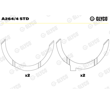 Distanční kotouč, kliková hřídel GLYCO A264/4 STD