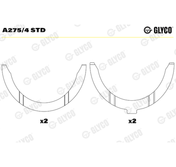 Distanční kotouč, kliková hřídel GLYCO A275/4 STD