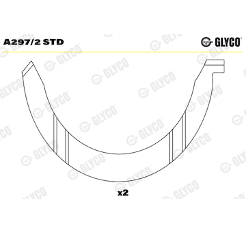 Distanční kotouč, kliková hřídel GLYCO A297/2 STD