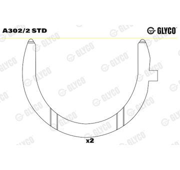 Distanční kotouč, kliková hřídel GLYCO A302/2 STD