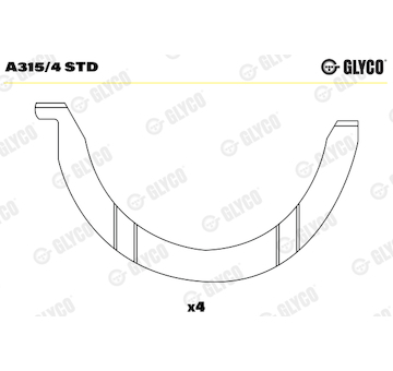 Distanční kotouč, kliková hřídel GLYCO A315/4 STD