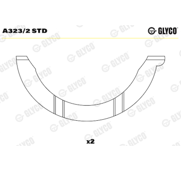 Distanční kotouč, kliková hřídel GLYCO A323/2 STD