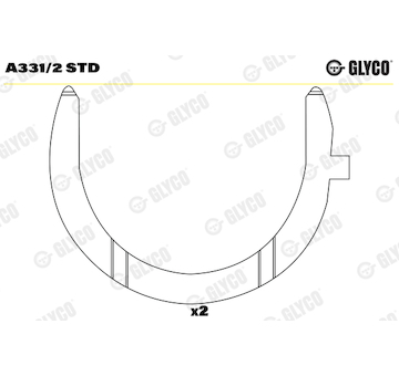 Distanční kotouč, kliková hřídel GLYCO A331/2 STD