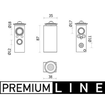 Expanzní ventil, klimatizace MAHLE ORIGINAL AVE 146 000P