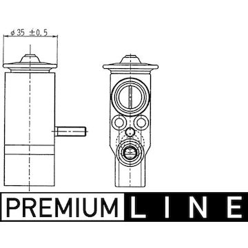 Expanzní ventil, klimatizace MAHLE ORIGINAL AVE 89 000P