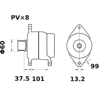 generátor MAHLE ORIGINAL MG 610