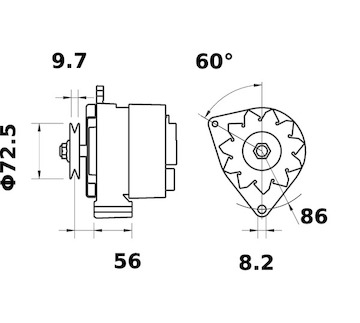 generátor MAHLE ORIGINAL MG 628