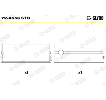 Hlavní ložiska klikového hřídele GLYCO 72-4556 STD