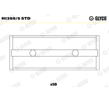 Hlavní ložiska klikového hřídele GLYCO H1359/5 STD