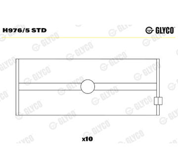 Hlavní ložiska klikového hřídele GLYCO H976/5 STD