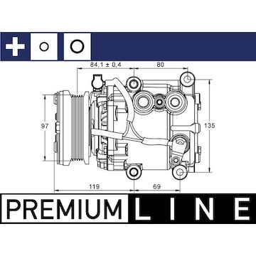 Kompresor, klimatizace MAHLE ORIGINAL ACP 106 000P