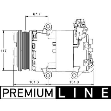 Kompresor, klimatizace MAHLE ORIGINAL ACP 1330 000P