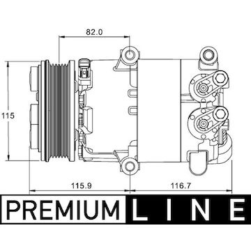 Kompresor, klimatizace MAHLE ORIGINAL ACP 1332 000P