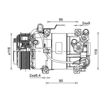 Kompresor, klimatizace MAHLE ORIGINAL ACP 1460 000P