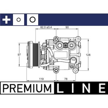 Kompresor, klimatizace MAHLE ORIGINAL ACP 22 000P